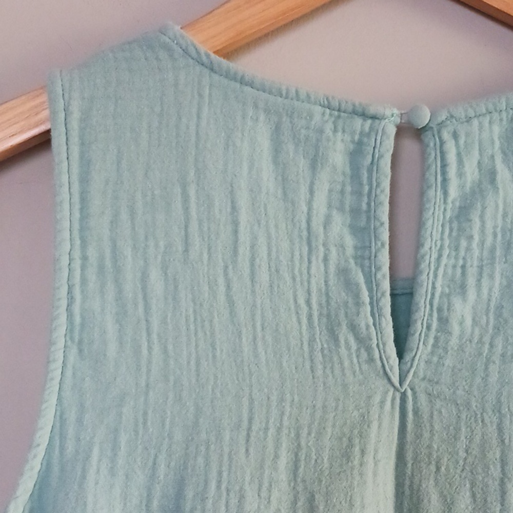 Universal Thread Cotton Gauze Turquoise Sleeveless Dress Size M - Picture 7 of 10